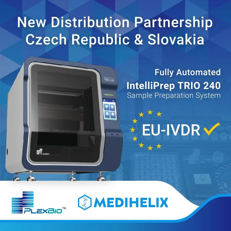 Plně automatizovaný systém přípravy vzorků IntelliPrep TRIO 240 od PlexBio